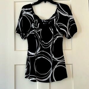 Nice bubble short sleeve blouse